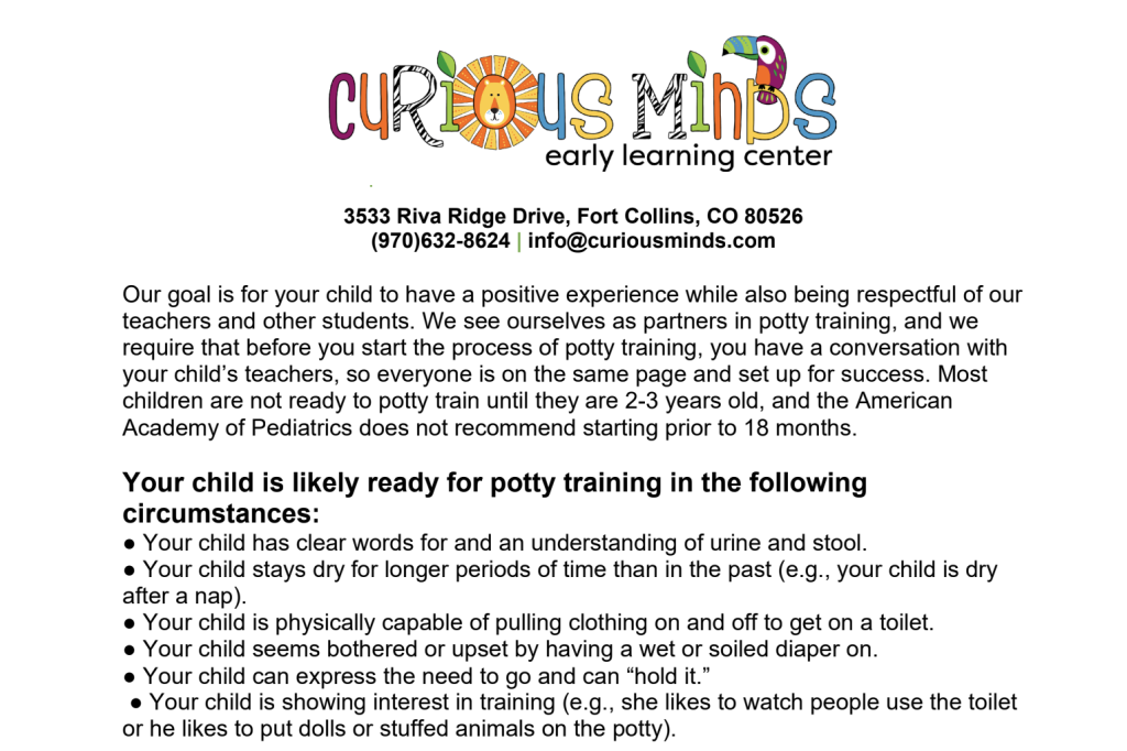 potty training